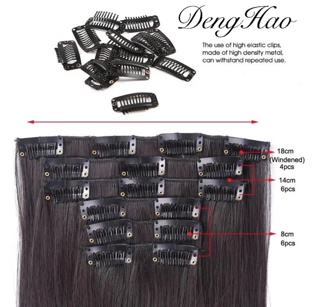 Double Drawn Clip in Hair Extensions 100% Remy Human Hair Seamless Clip in Hair Extension Luxury Quality Virgin Human Hair Clip in Extensions Thick End Hair