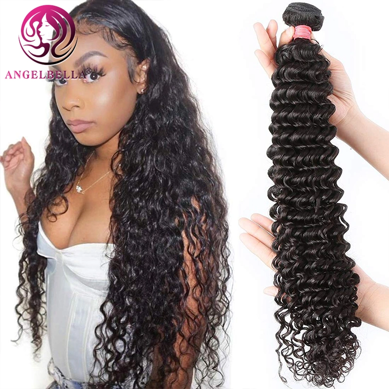 Wholesale Angelbella Cuticle Aligned Virgin Hair Bundles Virgin Hair Vendor Deep Wave Bundle 8inch Vietnamese Raw Human Hair Bundles