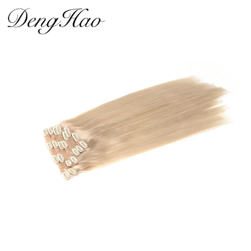 Denghao100% Human Hair Straight Human Hair Virgin Hair Clip in Hair Extension