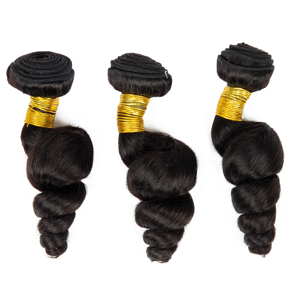 High Quality Loose Wave Style Natural Raw Virgin Human Hair Weft