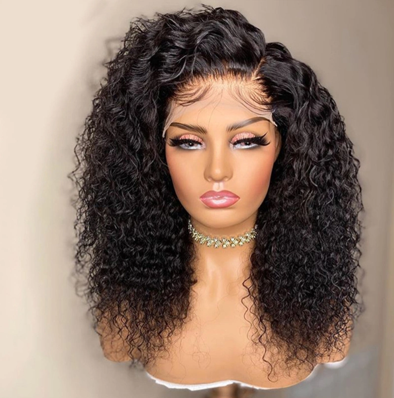 Afro Curly Women Wholesale Cheap Curly HD Synthetic Lace Frontal Wigs